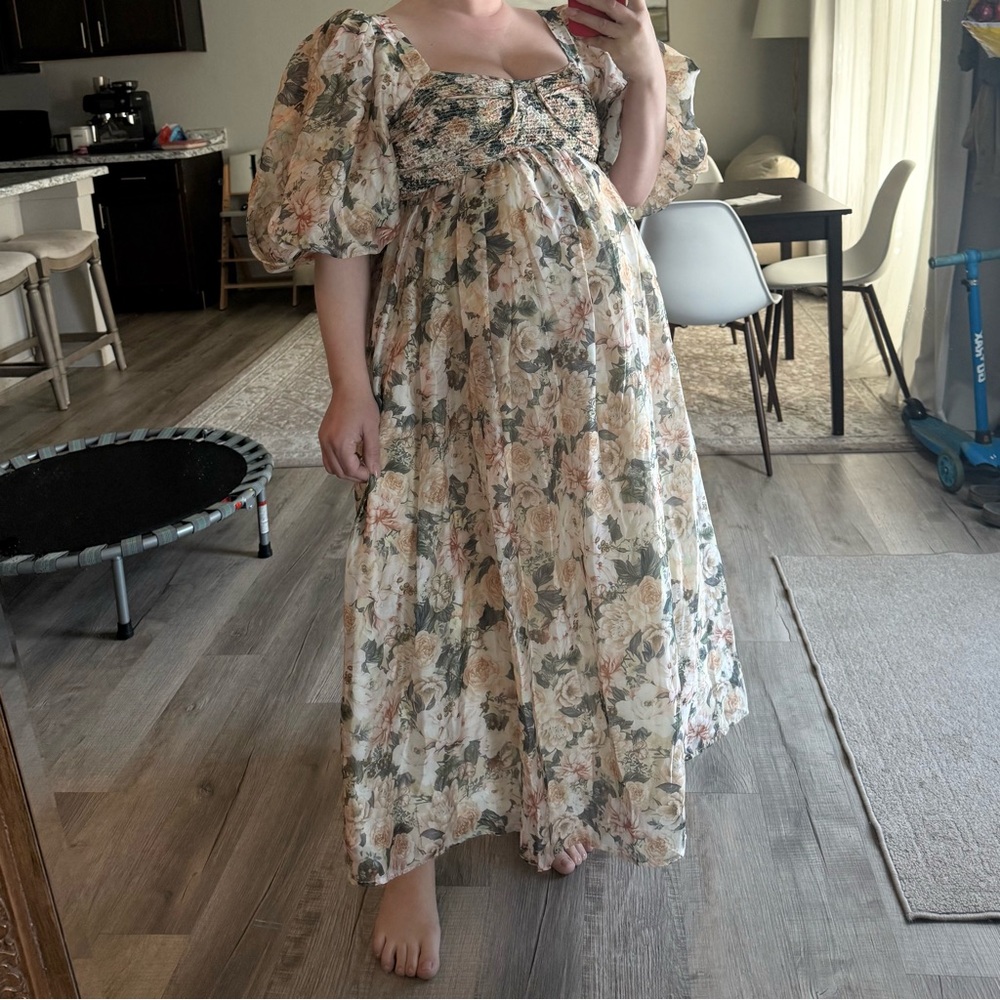 Pregnancy Floral Maxi Dress from Worth collective